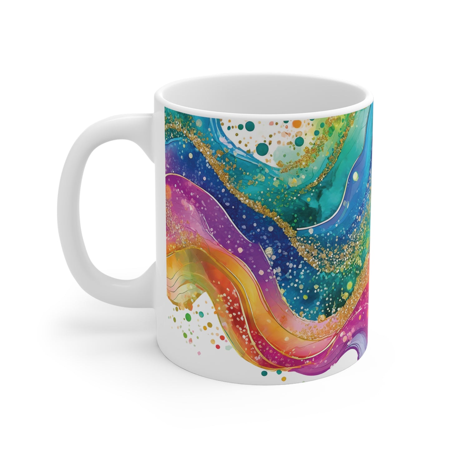 Abstrakte Farbkunst Tasse – Ein farbenfroher Blickfang für jeden Tag 🎨✨☕