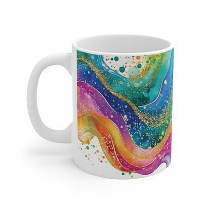 Abstrakte Farbkunst Tasse – Ein farbenfroher Blickfang für jeden Tag 🎨✨☕
