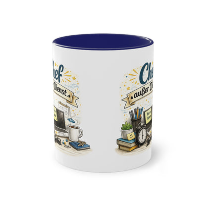 Tasse „Chef außer Dienst“ ☕📋🎉