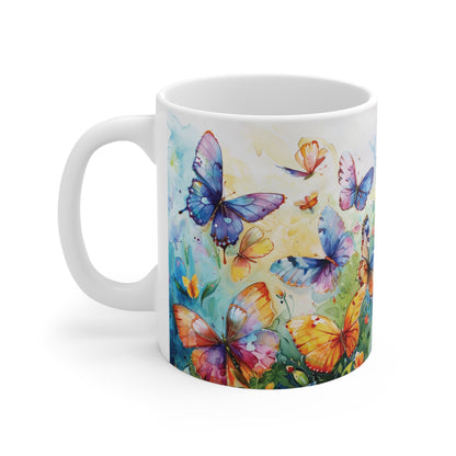 Schmetterlings Tasse bunt – Farbenfrohe Kaffee Tasse mit Schmetterlingsmotiv für Natur- und Designliebhaber