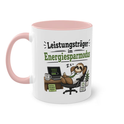 Tasse „Leistungsträger im Energiesparmodus“ – Lustige Bürotasse mit Faultier-Motiv