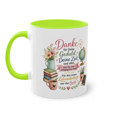 Danke für Deine Geduld, Deine Zeit und alles, was Du uns mitgegeben hast. Für den neuen Lebensabschnitt nur das Beste. 🍎📚💗