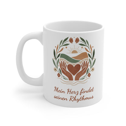 Mein Herz findet seinen Rhythmus Tasse | Achtsamkeits-Becher Herz