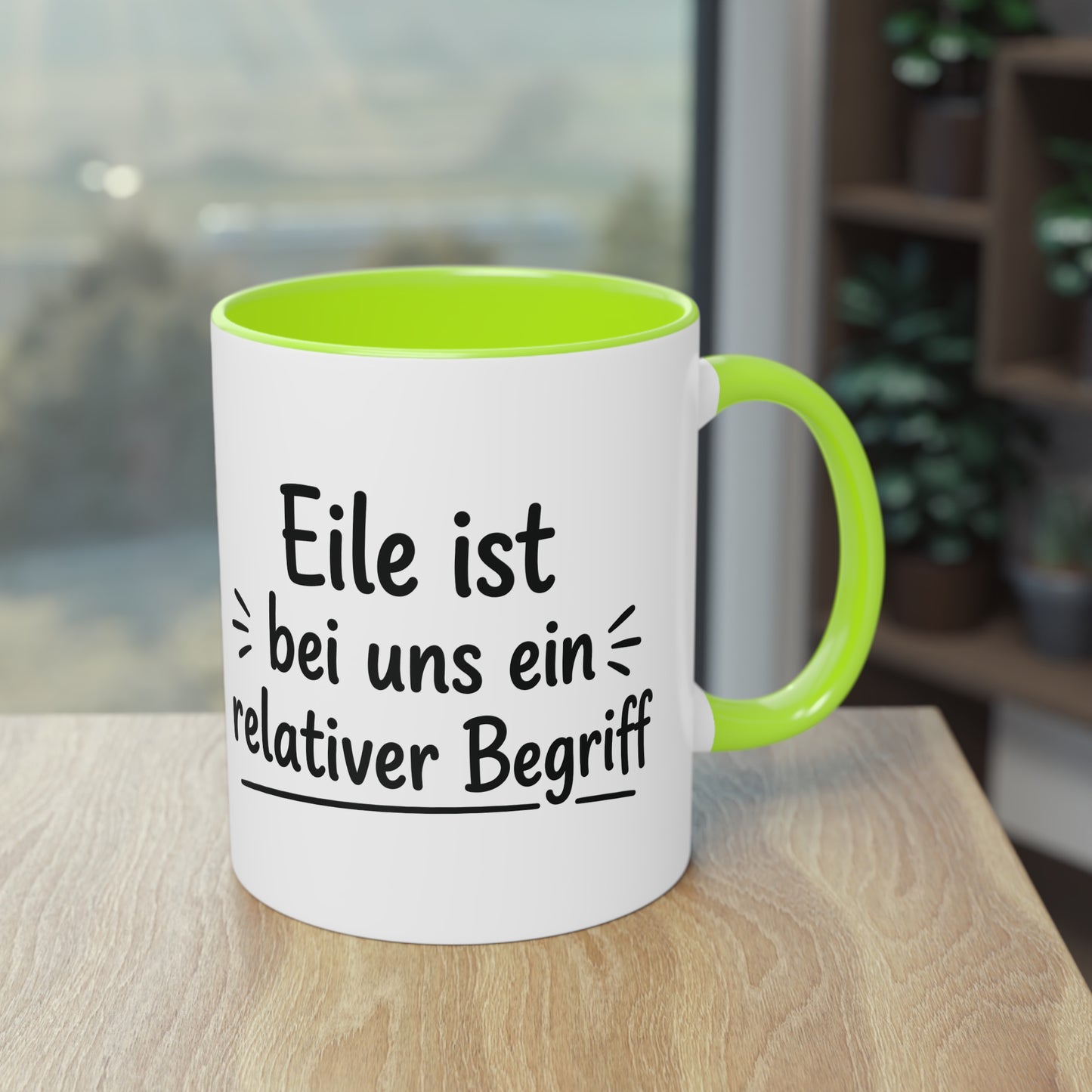 Tasse „Eile ist bei uns ein relativer Begriff“ – Humorvolle Behördentasse