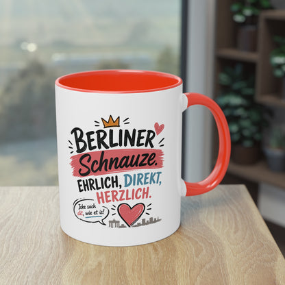 Berliner Schnauze. Ehrlich. Direkt. Herzlich. – Berliner Tasse mit Humor & echtem Hauptstadt-Charme