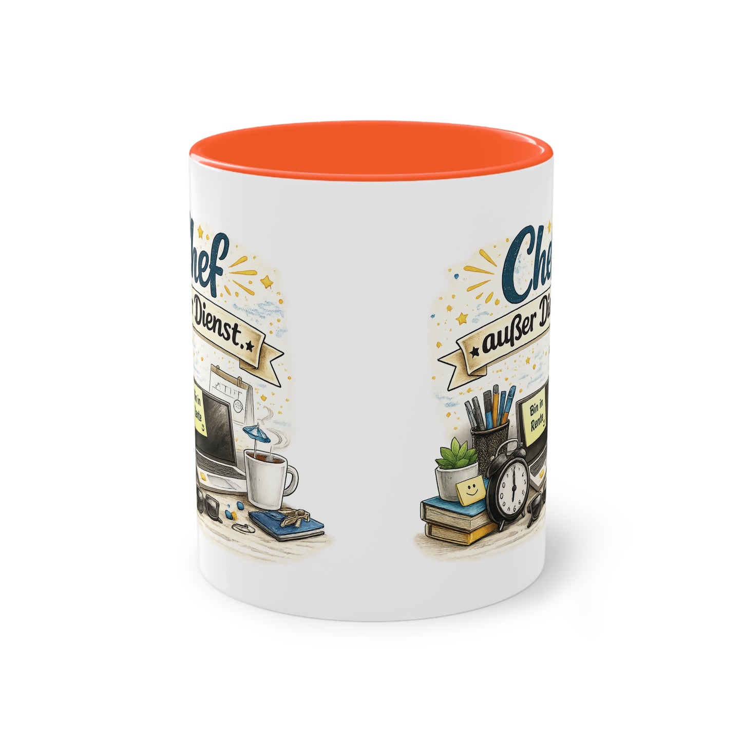 Tasse „Chef außer Dienst“ ☕📋🎉