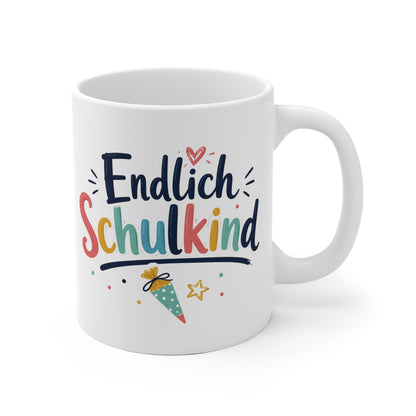 Tasse „Endlich Schulkind“