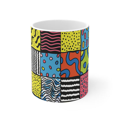 Pop-Art Muster Tasse – Farbenfrohes Design mit Retro-Charme 🎨✨☕