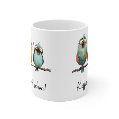 Koffein wirkt schon Vögel Tasse