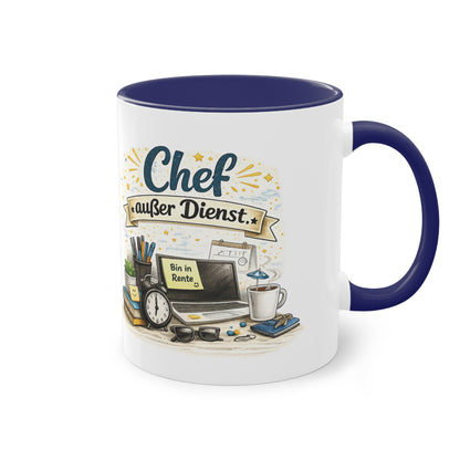 Tasse „Chef außer Dienst“ ☕📋🎉