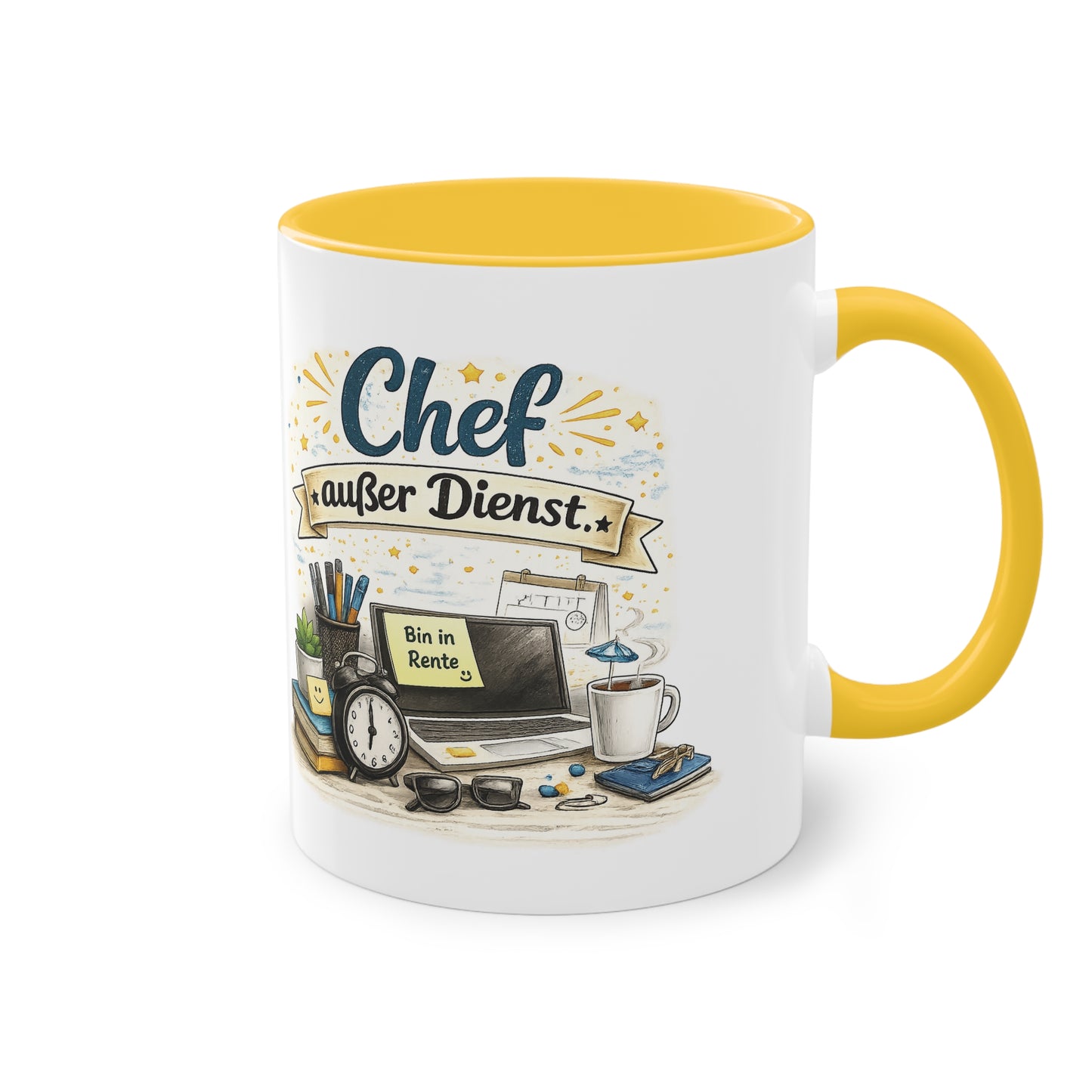 Tasse „Chef außer Dienst“ ☕📋🎉