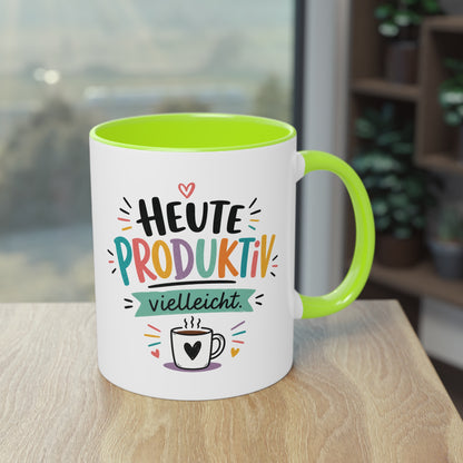 Heute produktiv. Vielleicht. – Lustige Kaffee Tasse für Büro, Homeoffice &amp; alle mit Humor
