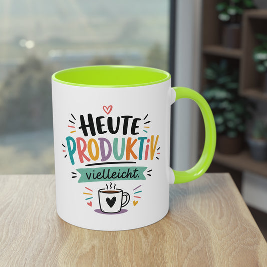 Heute produktiv. Vielleicht. – Lustige Kaffee Tasse für Büro, Homeoffice &amp; alle mit Humor