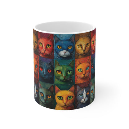 Katzen-Tasse – Farbenfrohes Katzenkunstwerk für echte Katzenliebhaber 🐱🎨☕