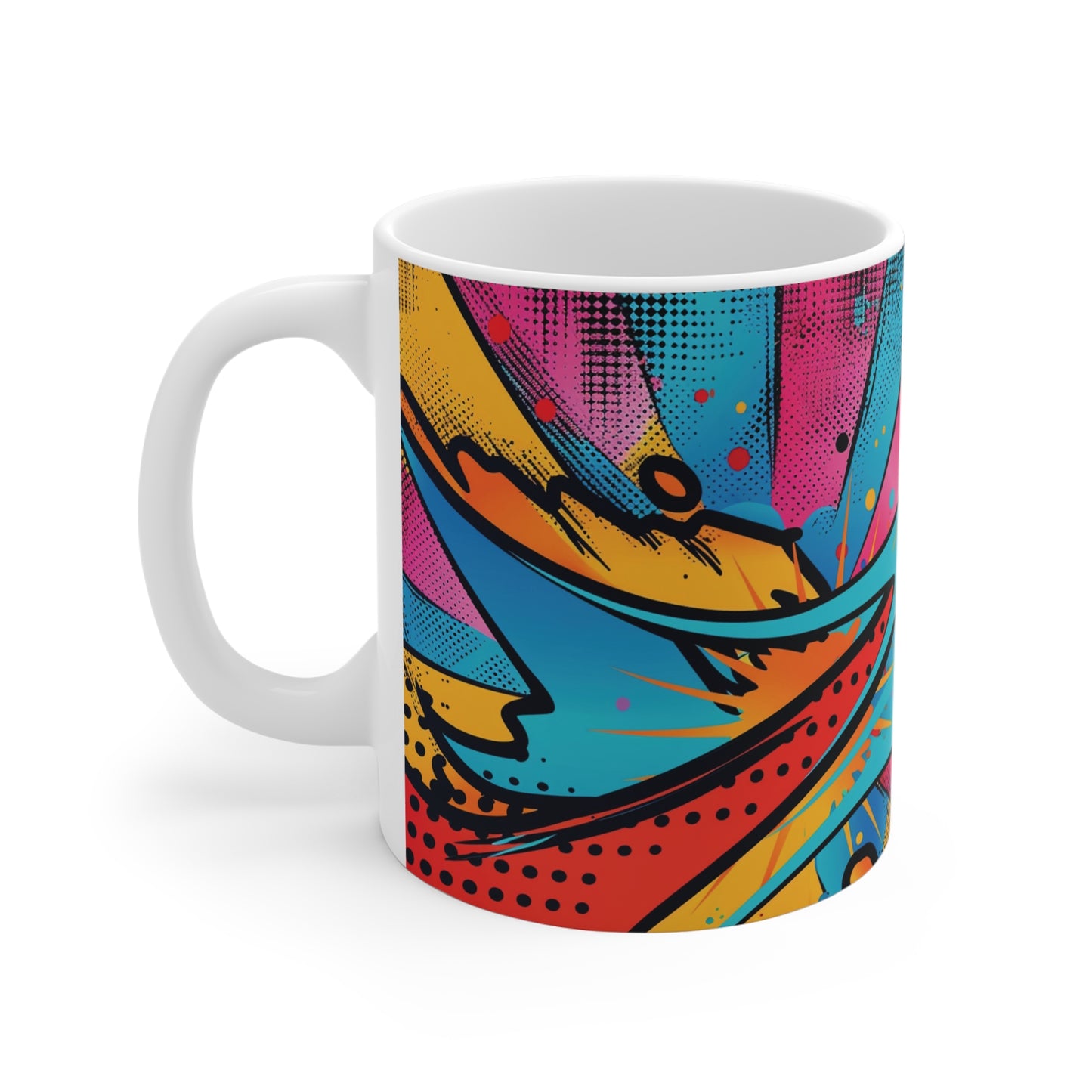 Pop-Art Wirbel Tasse – Ausdrucksstarkes Design voller Energie und Farbe 🎨⚡☕