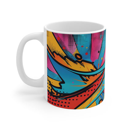 Pop-Art Wirbel Tasse – Ausdrucksstarkes Design voller Energie und Farbe 🎨⚡☕
