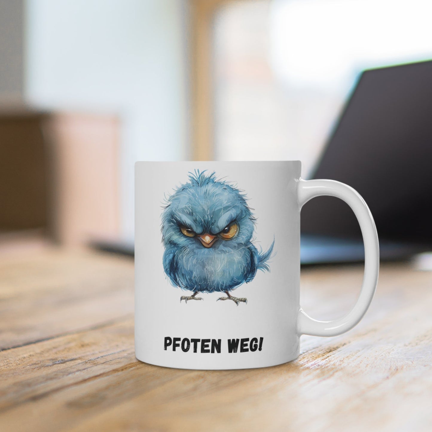 Pfoten Weg Vogel Tasse