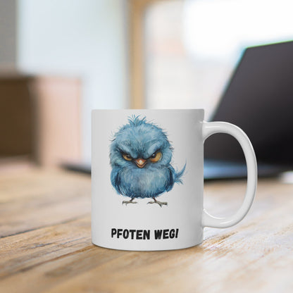 Pfoten Weg Vogel Tasse