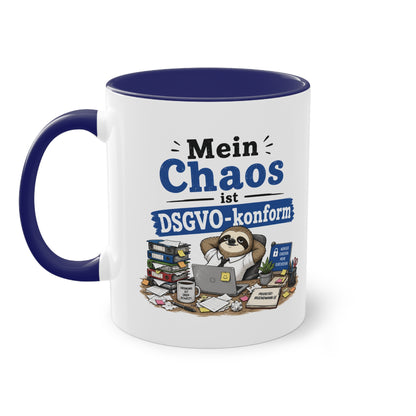 Tasse „Mein Chaos ist DSGVO-konform.“ – Lustige Bürotasse mit Humor