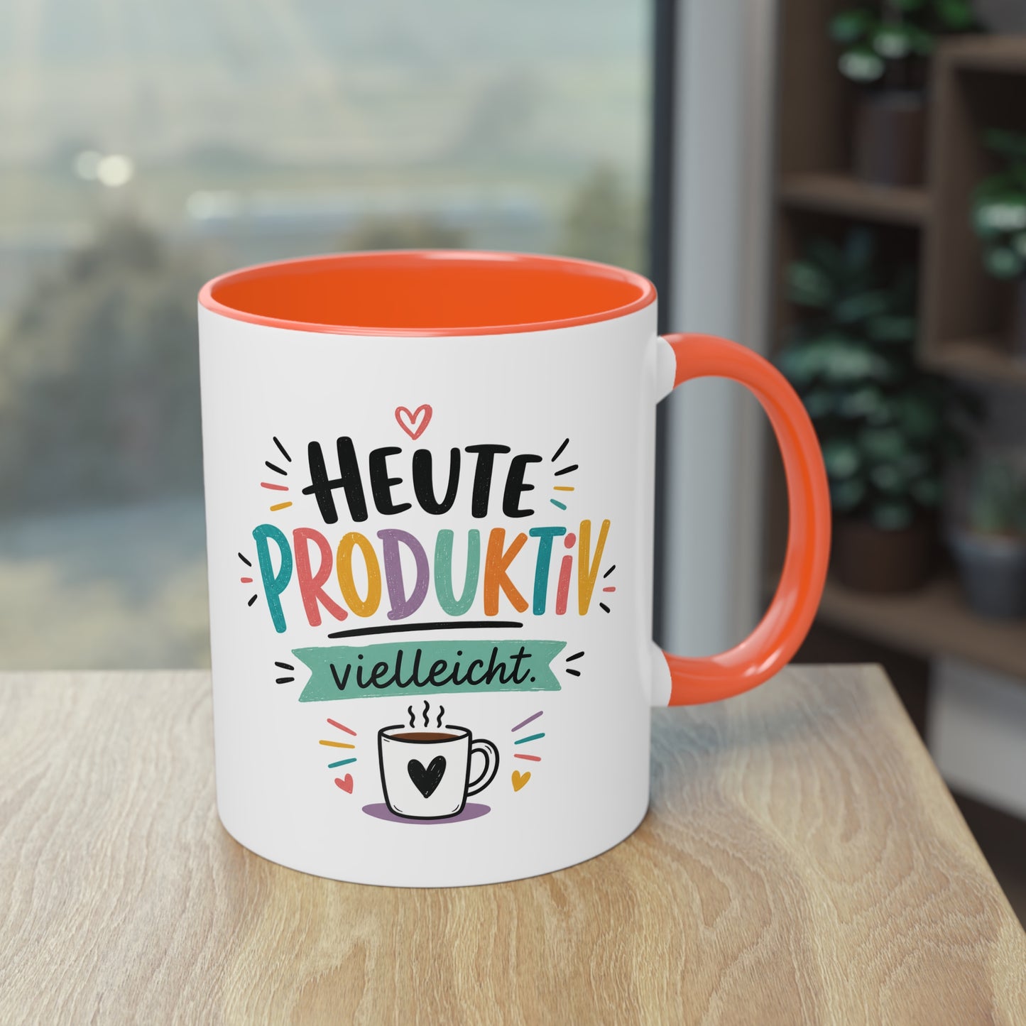 Heute produktiv. Vielleicht. – Lustige Kaffee Tasse für Büro, Homeoffice &amp; alle mit Humor