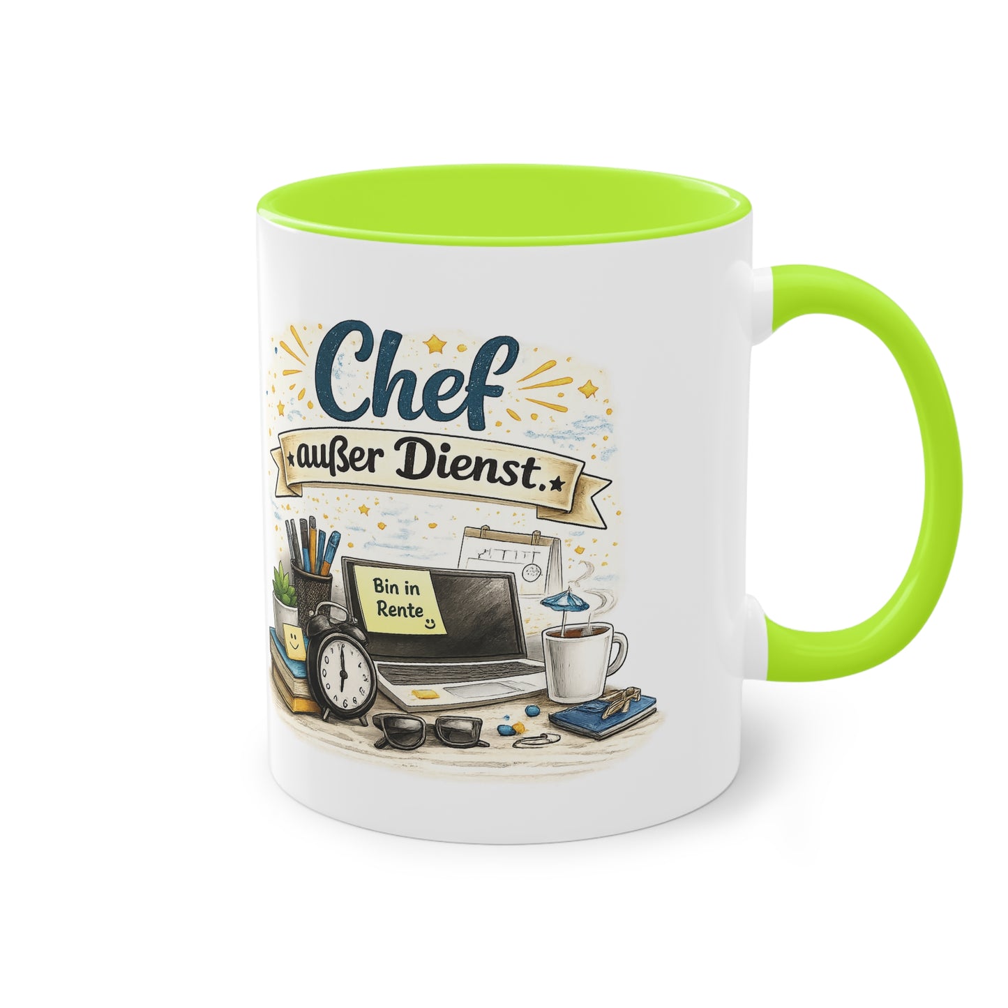 Tasse „Chef außer Dienst“ ☕📋🎉