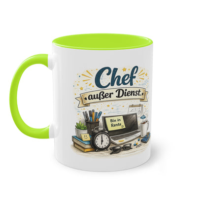 Tasse „Chef außer Dienst“ ☕📋🎉