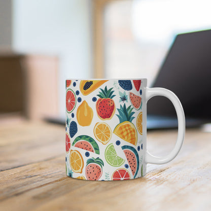 Früchte Tasse Sommer – Farbenfrohe Kaffee Tasse mit fruchtigem Design für gute Laune im Alltag