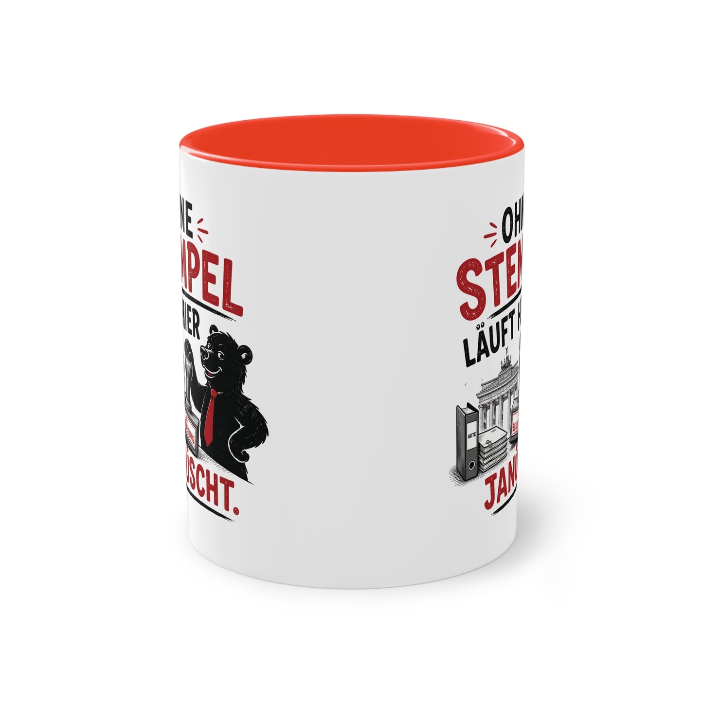 Tasse „Ohne Stempel läuft hier janüscht.“