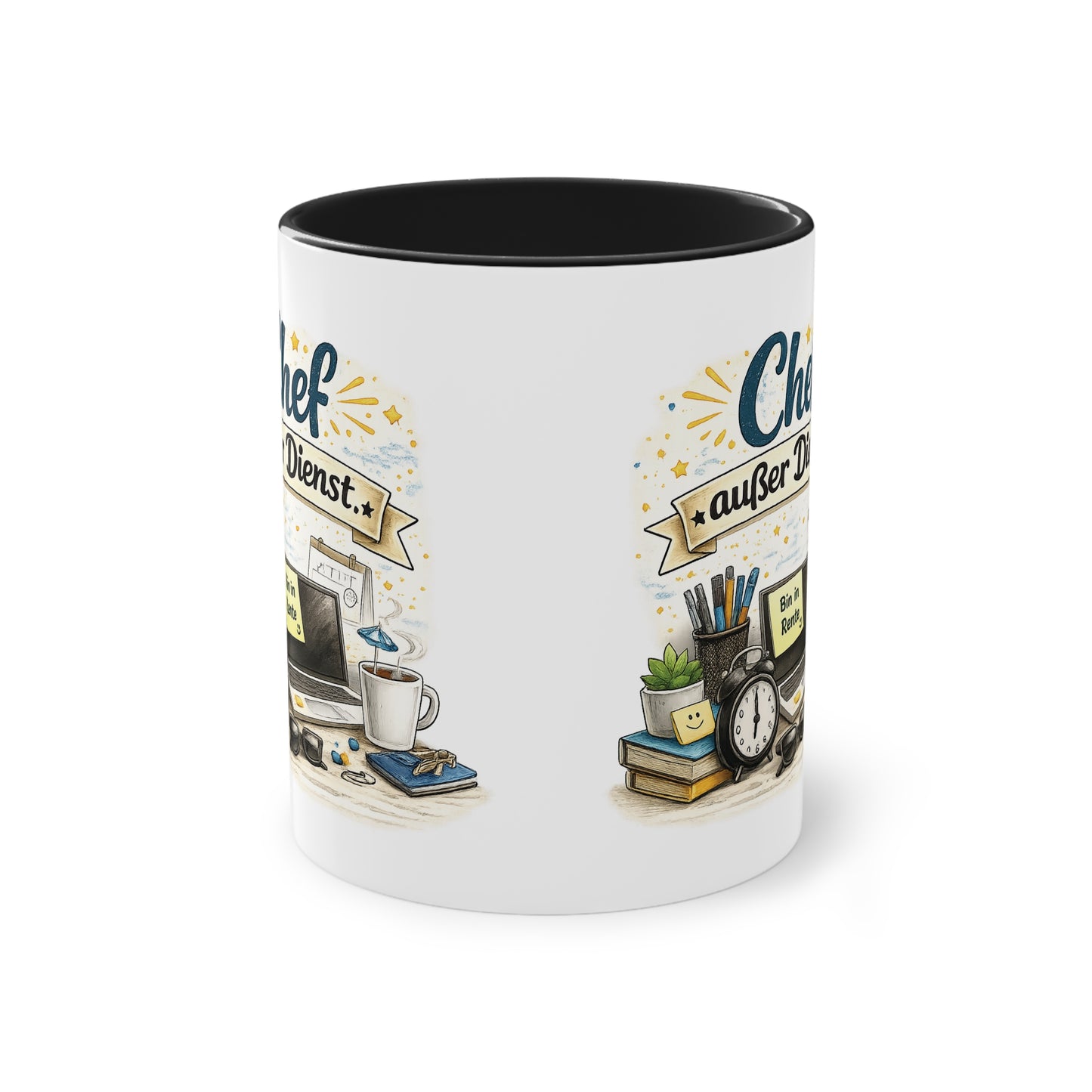 Tasse „Chef außer Dienst“ ☕📋🎉