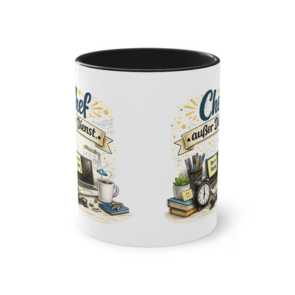 Tasse „Chef außer Dienst“ ☕📋🎉