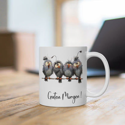 Guten Morgen Tasse – Lustige Vogel Tasse für Kaffee, Tee und einen humorvollen Start in den Tag