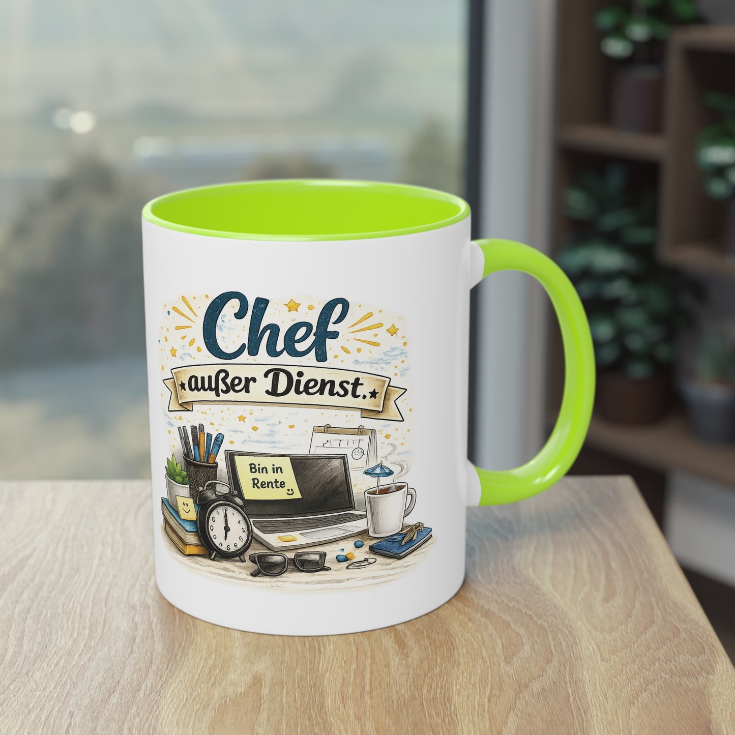 Tasse „Chef außer Dienst“ ☕📋🎉