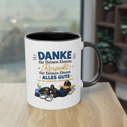 Danke für Deinen Einsatz. Respekt für Deinen Dienst. Alles Gute für den nächsten Lebensabschnitt. 👮☕💙