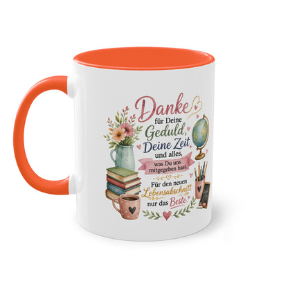Danke für Deine Geduld, Deine Zeit und alles, was Du uns mitgegeben hast. Für den neuen Lebensabschnitt nur das Beste. 🍎📚💗