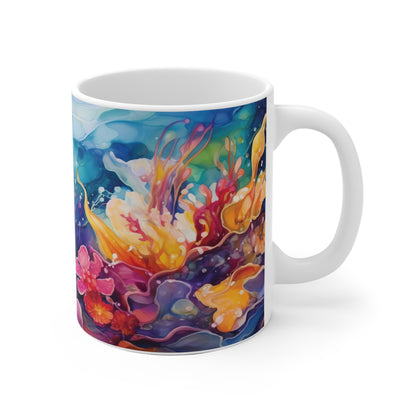 Meereswelt Tasse – Künstlerische Kaffee Tasse mit Unterwasser-Design für Meeresliebhaber