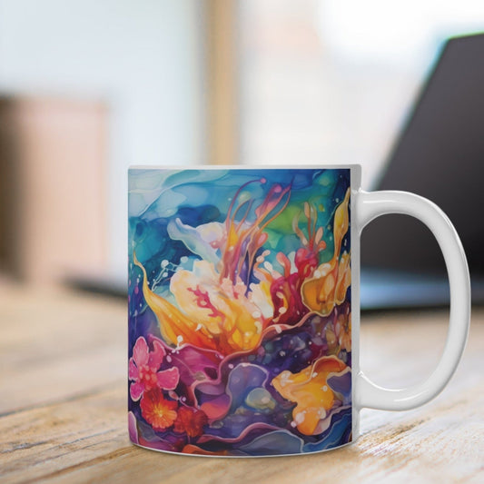 Meereswelt Tasse – Künstlerische Kaffee Tasse mit Unterwasser-Design für Meeresliebhaber