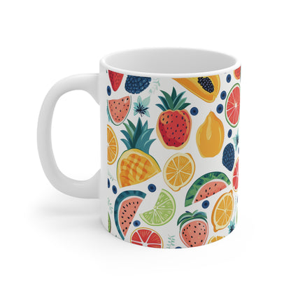 Früchte Tasse Sommer – Farbenfrohe Kaffee Tasse mit fruchtigem Design für gute Laune im Alltag