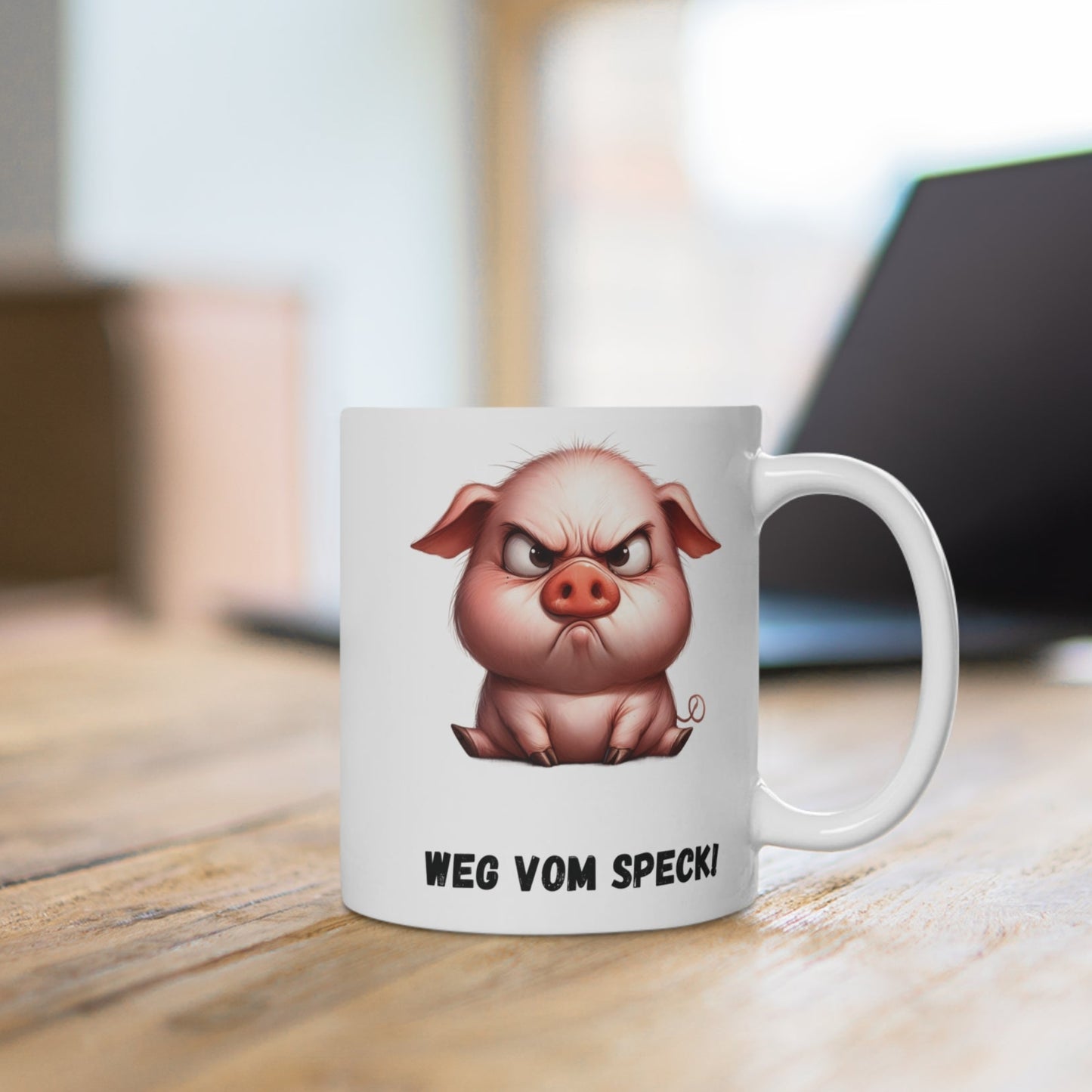 Weg vom Speck Schwein Tasse