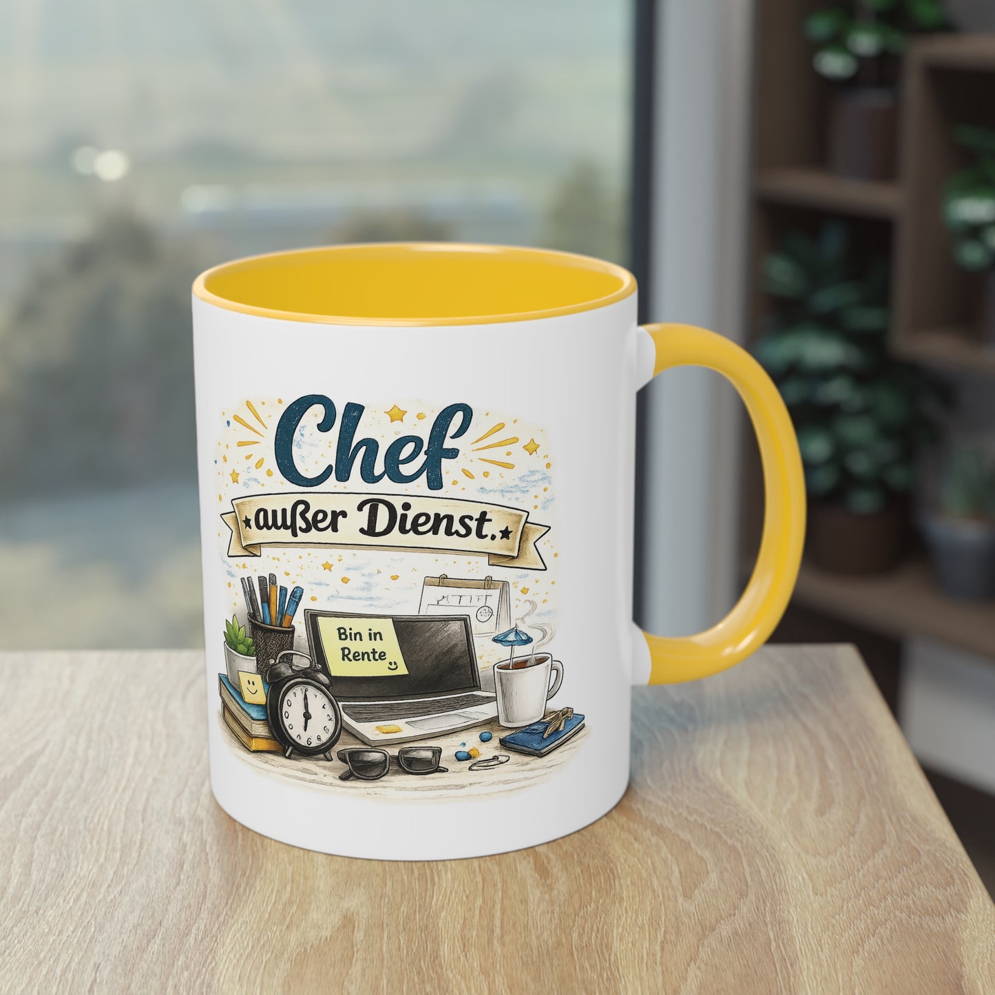 Tasse „Chef außer Dienst“ ☕📋🎉