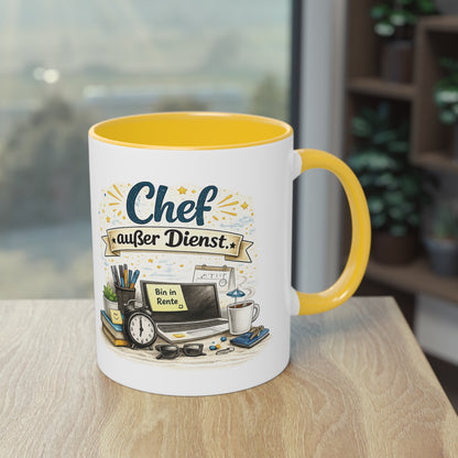 Tasse „Chef außer Dienst“ ☕📋🎉