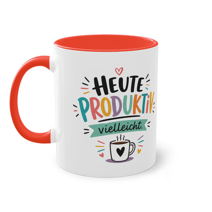 Heute produktiv. Vielleicht. – Lustige Kaffee Tasse für Büro, Homeoffice &amp; alle mit Humor