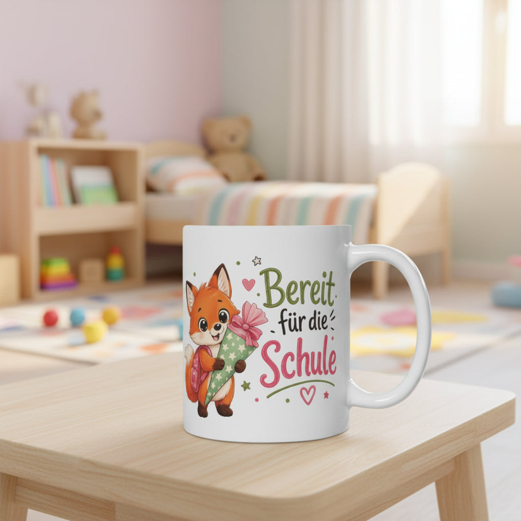 Tasse „Bereit für die Schule- Fuchs-Tasse