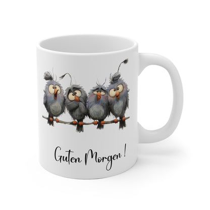 Guten Morgen Tasse – Lustige Vogel Tasse für Kaffee, Tee und einen humorvollen Start in den Tag