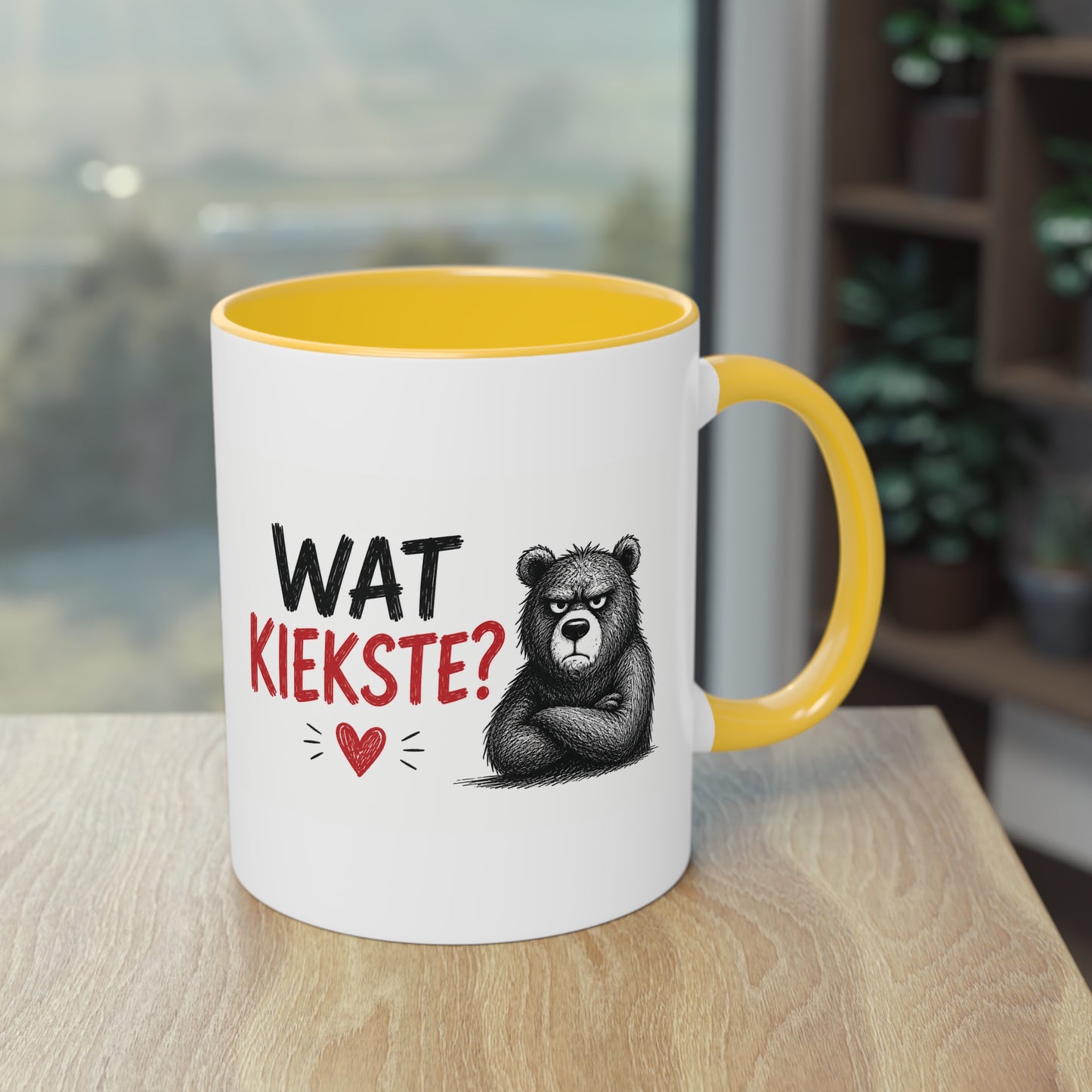Tasse „Wat Kiekste?“ – Berliner Schnauze mit Humor ☕🐻