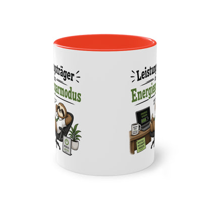 Tasse „Leistungsträger im Energiesparmodus“ – Lustige Bürotasse mit Faultier-Motiv