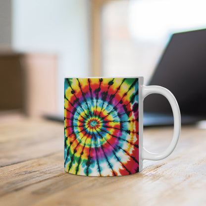 Batik-Tasse – Farbenfrohes Tie-Dye Design voller Lebensfreude 🌈☕✨