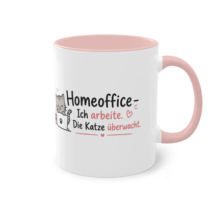 Homeoffice-Tasse – „Ich arbeite. Die Katze überwacht.“