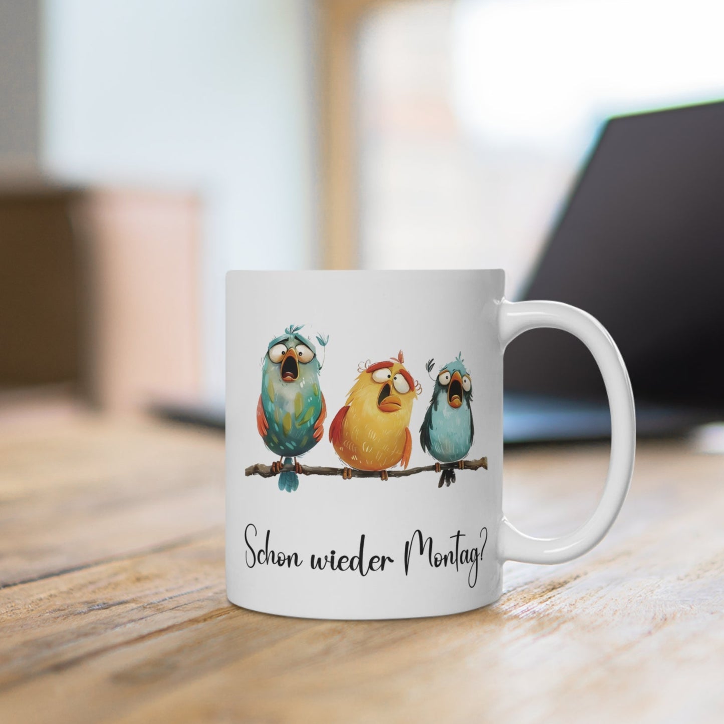 Schon wieder Montag Tasse – Lustige Vogel Tasse für Kaffee, Tee und alle, die Montage nicht lieben