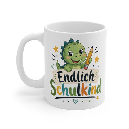 Tasse „Endlich Schulkind“ mit Dino