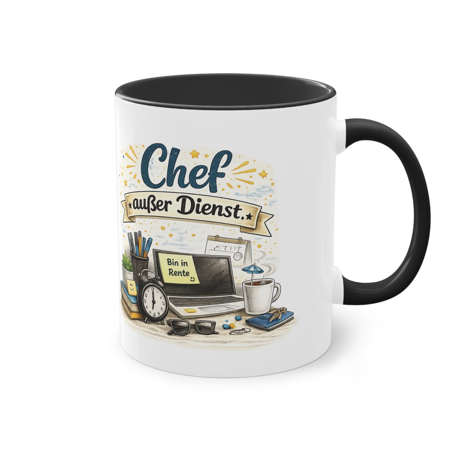 Tasse „Chef außer Dienst“ ☕📋🎉